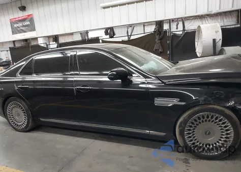 2021 Genesis G90 5.0 Ultimate Rwd z USA, uszkodzony, nr VIN KMTF54PH1MU090273